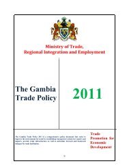 The Gambia Trade Policy - GAFSP