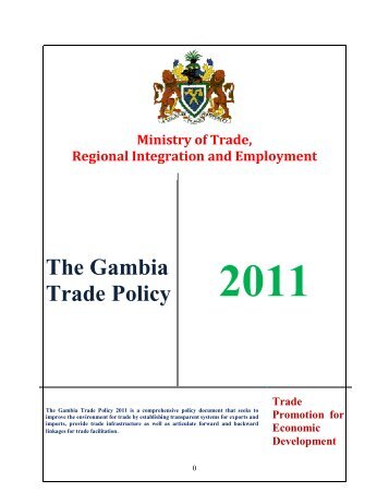 The Gambia Trade Policy - GAFSP
