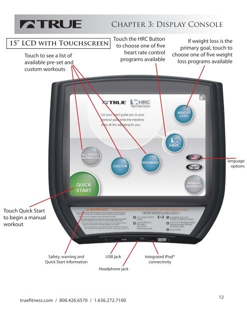 CS500 Treadmill Owner's Manual - True Fitness Equipment