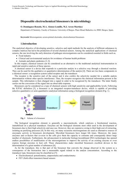 Disposable electrochemical biosensors in microbiology - Formatex ...