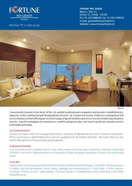 Hotel factsheet - Fortune Park Hotels