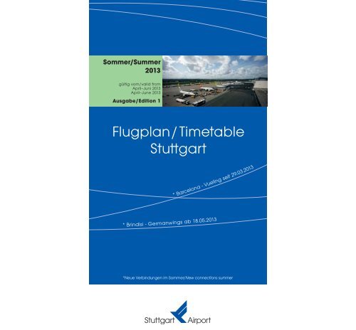 Flugplan/Timetable Stuttgart - Flughafen Stuttgart