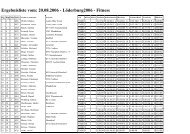 Ergebnisliste vom: 20.08.2006 - Gaensefurther Sportbewegung eV