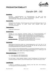 PRODUKTDATENBLATT Ganzlin GR – SG