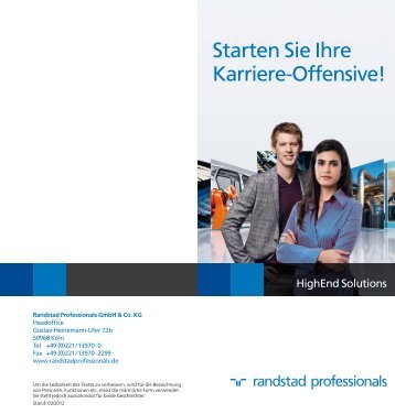 Starten Sie Ihre Karriere-Offensive! - Randstad Professionals