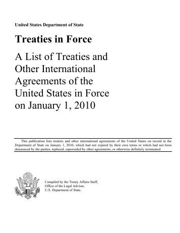 Treaties in Force - US Department of State
