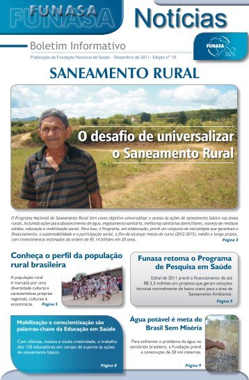 Saneamento Rural: O desafio de universalizar o ... - Funasa