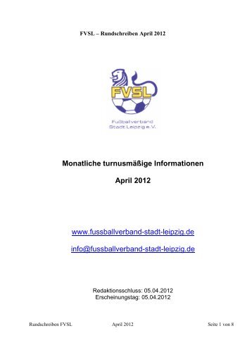 Rundschreiben April 2012 - Fussballverband Stadt Leipzig eV