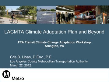 LACMTA Climate Adaptation Plan and Beyond