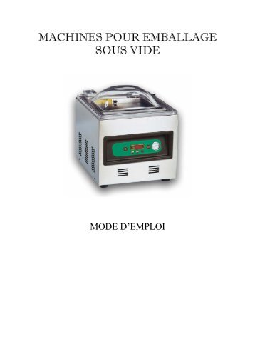 MACHINES POUR EMBALLAGE SOUS VIDE