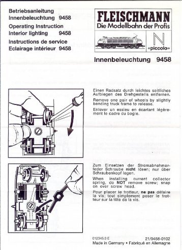 Anleitung - Fleischmann