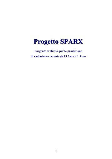 Progetto SPARX - C.R. ENEA Frascati - Enea