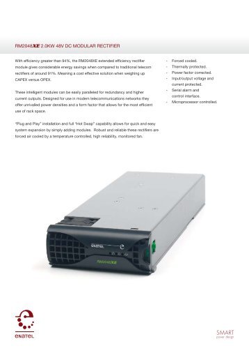 Enatel RM2048XE DC Modular Rectifier Product Brochure