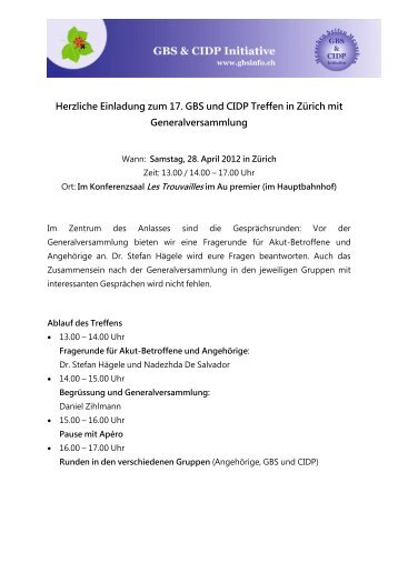 PDF Einladung Generalversammlung in Zürich