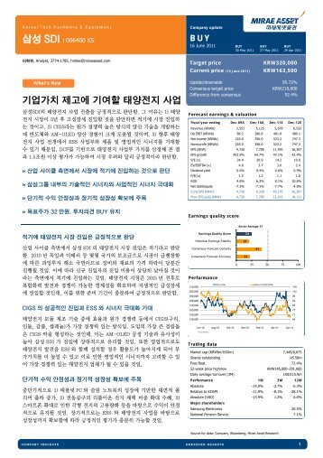 삼성 SDI - Mirae asset