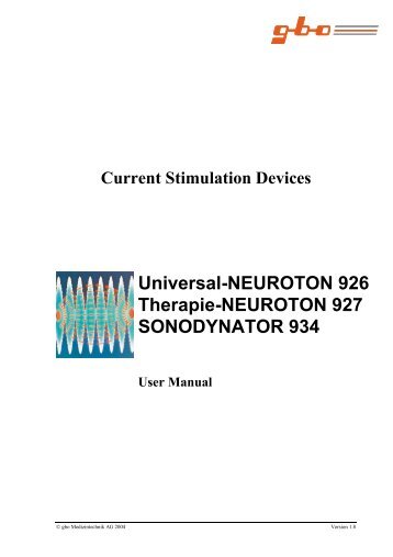 Universal-NEUROTON 926 Therapie-NEUROTON 927 ...