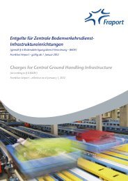 Charges for Central Ground Handling Infrastructure - Fraport AG