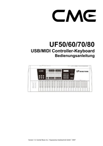 UF50/60/70/80 USB/MIDI Controller-Keyboard Bedienungsanleitung