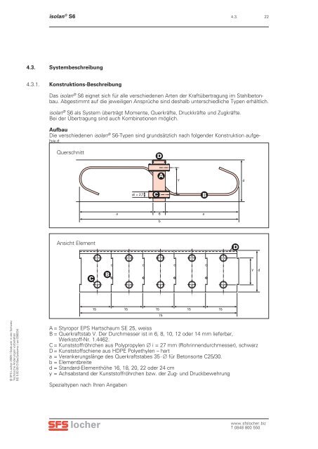 isolan® S6 Kragplatten-Isolierelemente