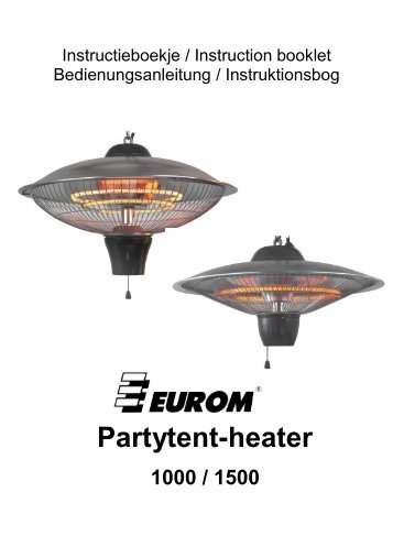 Handleiding van de Plafond heater klik hier - Gaswinkel