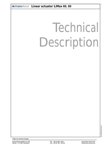 Technical Description - Framo Morat