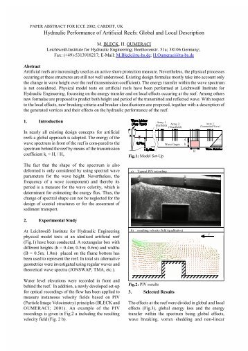 Hydraulic Performance of Artificial Reefs: Global and Local ... - FZK