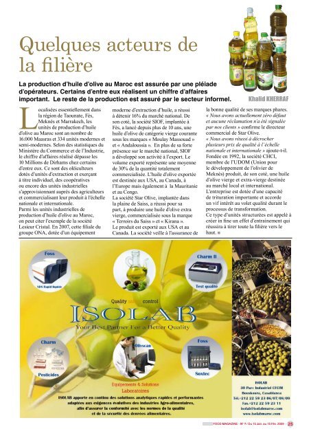 Huile d'olive - FOOD MAGAZINE