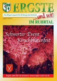 Schwerter Event Kirschblütenfest - Ergste und Wir im Ruhrtal