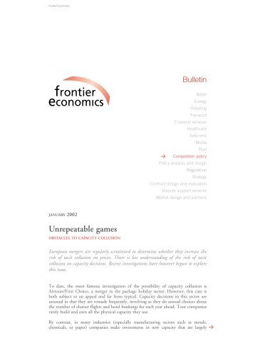 unrepeatable games.pdf - Frontier Economics