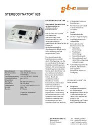 STEREODYNATOR 928 - gbo Medizintechnik