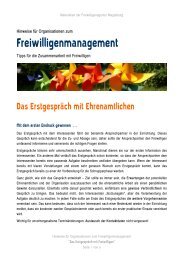 Tipps zum Erstgespräch mit Freiwilligen - Freiwilligenagentur ...