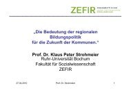 Prof. Dr. Klaus Peter Strohmeier - Freie Wohlfahrtspflege NRW