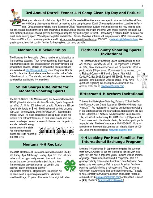 4-H News - Flathead County, Montana