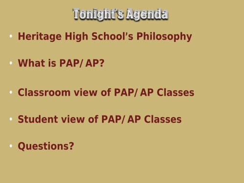 If you missed AP Parent Night, or just need a refresher ... - Frisco ISD