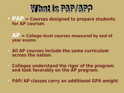 If you missed AP Parent Night, or just need a refresher ... - Frisco ISD