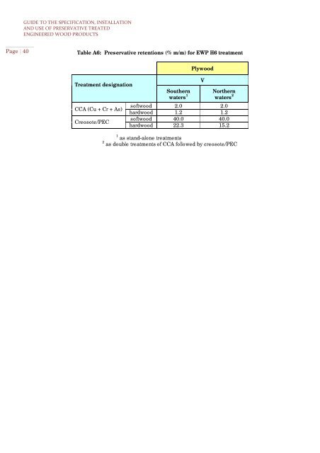 guide to the specification, installation and use of preservative treated ...