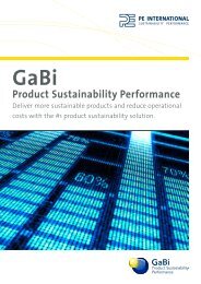 Product Sustainability Performance - GaBi Software