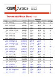 Trockensäfte 2011-11 - FORUM!pharmazie