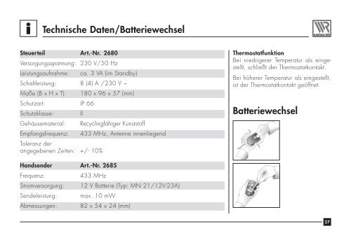 und Bedienungsanleitung Markisen - Betting und Buss Gbr