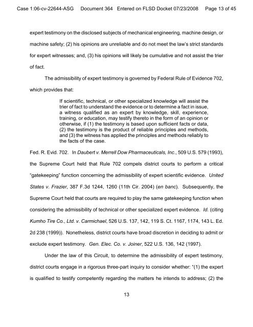 Motion in Limine - United States District Court