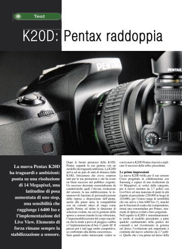 PENTAX K20D - Fotografia.it