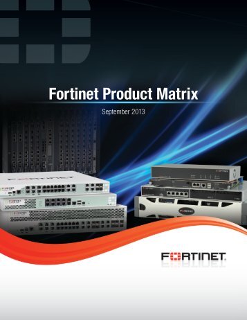 Fortinet Product Matrix (PDF)