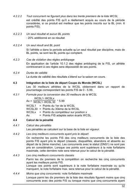 rules for the fis alpine points reglement der alpinen fis punkte ...