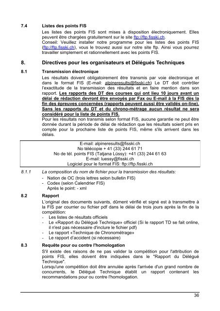 rules for the fis alpine points reglement der alpinen fis punkte ...