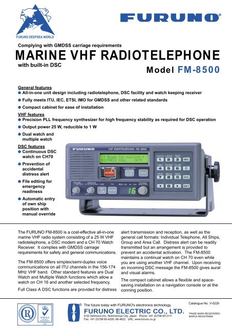 FM8500 Brochure - Furuno USA