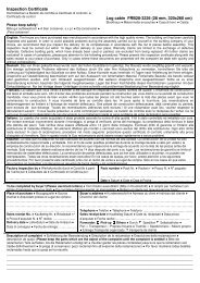 Inspection Certificate Log cabin FRB28-3226 (28 mm, 320x260 cm ...