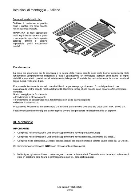 Inspection Certificate Log cabin FRB28-3226 (28 mm, 320x260 cm ...