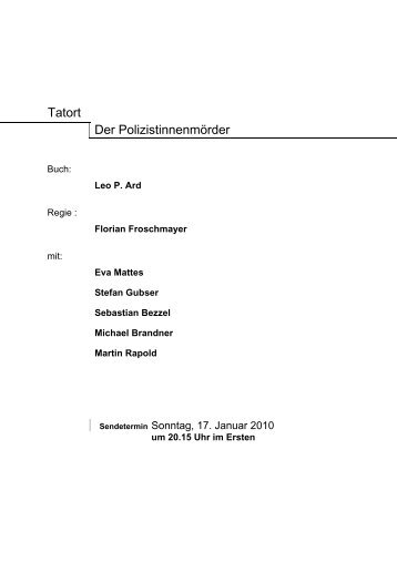 Presseheft als PDF - Florian Froschmayer