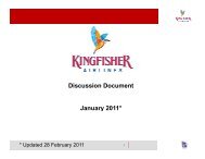 Investor Presentation January 2011 - Kingfisher Airlines