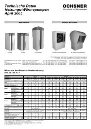 Technische Daten Heizungs-Wärmepumpen April ... - Gangolf Frost